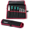 Image de PARAT BASIC Roll-Up Case 8 - Sac à outils à roulettes pour 8 outils en nylon - Compact avec fermeture enfichable - Rouleau à outils vide pour artisans - Sac à outils de qualité supérieure - Noir