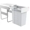 Image de Hailo Poubelle Easy-Cargo Solo 3668401 - Grande poubelle de 40 l - En plastique - Gris clair