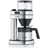Image de SEVERIN Cafetière goutte à goutte Caprice pour 8 tasses, cafetière filtre/cafetière américaine avec carafe en verre de 1 l, avec arrêt automatique, acier inoxydable brossé/noir, KA 5763