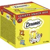 Image de Dreamies Snacks pour chat avec goût poulet, fromage et saumon, 12 x 60 g (1 boîte à goûter variété)   Friandises croustillantes pour chat croustillantes et crémeuses à l'intérieur dans différentes
