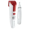 Image de Remington Tondeuse à barbe MB4122 avec tondeuse à poils nasaux et oreilles en acier inoxydable, 11 réglages de longueur, fonctionne avec 2 piles AAA VARTA