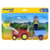 Image de PLAYMOBIL 1.2.3 6964 Tracteur avec remorque, remorque pliable, navette relevable, à partir de 1,5 ans