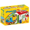 Image de Playmobil 1.2.3 70184 Ouvrier avec Camion et Garage - avec Un Personnage, Un Camion, Un Garage et des Accessoires - Mes Premiers Apprendre en s'amusant - pour Les Tout-Petits 18-36 Mois