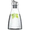 Image de Emsa 505219 Flow Carafe de refroidissement - Design élégant - Capacité de refroidissement pour 4 h - Tampon de refroidissement - Verre et acier inoxydable - Transparent - 1 l