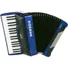 Image de Hohner Bravo III 72 Blauw, Silent Key accordeon