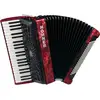 Image de Hohner Bravo III 120 Rood, Silent Key accordeon