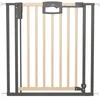 Image de Geuther Easylock Plus - Barrière de protection pour porte, d'escalier, sans perçage, largeur : 80,5 à 88,5 cm, en bois et métal, avec ouverture des deux côtés, de sécurité enfant, anthracite naturel