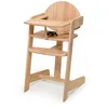 Image de Chaise haute Filou Up en bois naturel - Chaise bébé évolutive jusqu'à 85 kg - Chaise haute pour bébé à partir de 6 mois avec plateau - Ceinture de sécurité amovible à 3 points - Chaise enfant