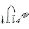 Image de Hansgrohe Wannenarmatur 4 Loch Axor Montreux F Set für Wannenrand chrom mit Kreuzgriffen 16546000