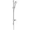 Image de hansgrohe Raindance Select E Set de douche 120 3jet avec barre de douche 90 cm et porte-savon, Blanc/Chromé, 26621400