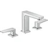 Image de hansgrohe Metropol Mélangeur 3 trous lavabo 110 avec vidage Push-Open, Chromé, 32514000