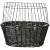 Image de TRIXIE 2818 Panier pour Chien Avant pour vélo jusqu'à 5 kg, 50 × 41 × 35 cm, Panier de vélo tissé pour Chien, pour Guidon, Aspect Osier Chic avec Grille en Plastique, 2818