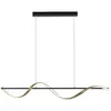 Image de Paul Neuhaus Lampe LED Q-Swing Smart Home, intensité variable, blanc chaud - blanc froid, compatible Alexa, télécommande, design incurvé (suspension, anthracite/laiton)