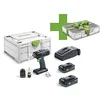 Image de Festool Perceuse-visseuse sans fil T 18+3HPC 4,0 I-Plus 18,0 V / 4,0 Ah (IEC) Li-Ion