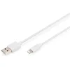 Image de DIGITUS Câble de recharge USB 2.0-1.0 m - USB A (mâle) à Lightning (mâle) - 480 Mbit/s - câble de connexion - sous blister - blanc