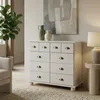 Image de IDIMEX Commode Chambre Colmar L 92 cm 8 tiroirs en Bois Massif Blanc chiffonnier apothicaire Rangement avec poignées en métal