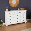 Image de IDIMEX Commode Chambre Colmar L 117 cm 11 tiroirs en Bois Massif Blanc chiffonnier apothicaire Rangement avec poignées en métal
