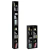 Image de IDIMEX Etagères modulables Musique pour CD et DVD, Lot de 2 Meubles de Rangement en Colonne avec 10 Compartiments, en mélaminé Noir Mat