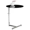 Image de IDIMEX Leonie Table basse en verre Hauteur réglable Noir/chromé