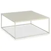 Image de IDIMEX Table Basse HILAR Grande Table de Salon Couleur Beige Design Retro Vintage Industriel, Plateau carré de 80 x 80 cm en métal laqué