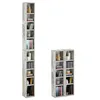 Image de IDIMEX Etagères modulables Musique pour CD et DVD, Lot de 2 Meubles de Rangement en Colonne avec 10 Compartiments, en mélaminé décor Shabby Chic Vintage