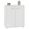 Image de IDIMEX Buffet FIRMIN, Commode Meuble de Rangement avec 2 Portes, en mélaminé Blanc Mat
