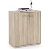Image de IDIMEX Buffet FIRMIN, Commode Meuble de Rangement avec 2 Portes, en mélaminé décor chêne Sonoma