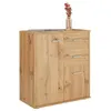 Image de IDIMEX Buffet Salle à Manger Remy L 60 cm Coloris chêne wotan avec 2 Portes et 2 tiroirs bahut Bas Meuble de Rangement Style Moderne Commode vaisselier 60 x 70 x 30 cm