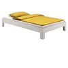 Image de IDIMEX Lit futon Thomas Couchage Simple 90 x 200 cm 1 Place / 1 Personne, en pin Massif lasuré Blanc