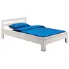 Image de IDIMEX Lit Simple Theo 90 x 190 cm Cadre de lit pour Enfant en pin Massif lasuré Blanc, avec tête de lit