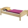 Image de IDIMEX Lit Simple FLIMS 90 x 200 cm lit pour Enfant en pin Massif Vernis Naturel, avec tête et Pied de lit arrondil