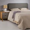 Image de Tête de lit Celest 160, Rembourrée, Fixation Murale, Design Arrondi Moderne, pour lit 160 cm ou Moins, Gris