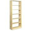 Image de IDIMEX Étagère sur pied avec 7 étagères, bibliothèque pratique en pin massif naturel, étagère de bureau sobre en bois massif