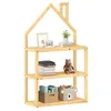 Image de IDIMEX Lennise Étagère pour chambre d'enfant, en forme de maison, en pin massif, 3 étagères avec beaucoup d'espace de rangement
