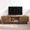 Image de IDIMEX RIAN Meuble tv bas, avec 2 portes coulissantes, pour téléviseur de 75