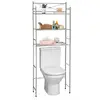 Image de IDIMEX Etagère de Salle de Bain MARSA Meuble de Rangement au-Dessus des Toilettes WC ou Lave-Linge avec 3 tablettes, en métal chromé