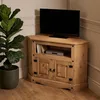 Image de IDIMEX Meuble TV Salsa Banc télévision de 85 cm en Bois Style Mexicain avec 2 Portes et 1 Niche, en pin Massif Finition teintée/cirée
