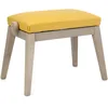 Image de K&M - Tabouret de sol, gris beige, assise en sumilcuir jaune