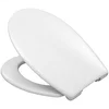 Image de Hamberger Lavas 527655 Abattant WC SoftClose avec écrou FastFix en acier inoxydable Blanc