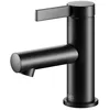 Image de KEUCO IXMO Pure 59504371100 Mitigeur de lavabo monocommande sans garniture de vidage à tirette, saillie 90 mm, couleur : noir mat