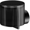 Image de KEUCO Reva - Distributeur de savon avec verre givré - 140 ml - Métal noir mat - Fabriqué en Allemagne - Rechargeable - Avec vis et chevilles - Distributeur de lotion à percer