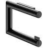 Image de KEUCO Reva Black Selection Porte-rouleau de papier toilette en métal pour salle de bain et WC d'invités Noir mat