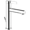 Image de KEUCO IXMO Pure Mitigeur de lavabo monocommande 130, avec bonde à tirette, saillie 125 mm, 595010111001, couleur : chromé