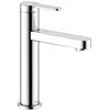 Image de KEUCO IXMO Mitigeur de lavabo plat à levier unique 130, sans garniture de vidage à tirette, saillie 124 mm, 59501013101, couleur : chromé