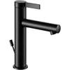 Image de KEUCO IXMO Pure Mitigeur monocommandé pour lavabo 130, avec vidage à tirette, saillie 125mm, 59501371001, 59501371001, Coloration: Noir mat