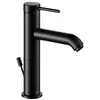 Image de KEUCO IXMO Soft Mitigeur de lavabo 130 avec bonde à tirette, saillie 129 mm, couleur : noir mat