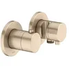Image de KEUCO EDITION 400 Mitigeur thermostatique encastré 2 voies avec raccord de tuyau et support de douche, 51553031221, couleur : bronze brossé