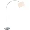Image de Trio Leuchten Lampadaire Hotel 461100101 - Métal Nickel mat - E27 - Blanc
