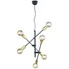 Image de Trio Leuchten 306700632 Cross Lampe Suspendue, Métal, E27, 1 W, Noir Mat, 54.5 x 54.5 x 150 cm