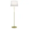 Image de Trio Leuchten Lyon 409100308 Lampadaire en métal laiton mat avec abat-jour en tissu